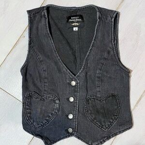 Ashley Black Denim Vest